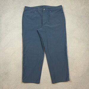 Lululemon ABC Performance Pants Blue Mens 38 x 27 Cotton Stretch Straight Leg